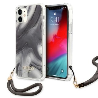 Etui iPhone 12 mini Guess GUHCP12SKSMAGR szary hardcase Marble Collection