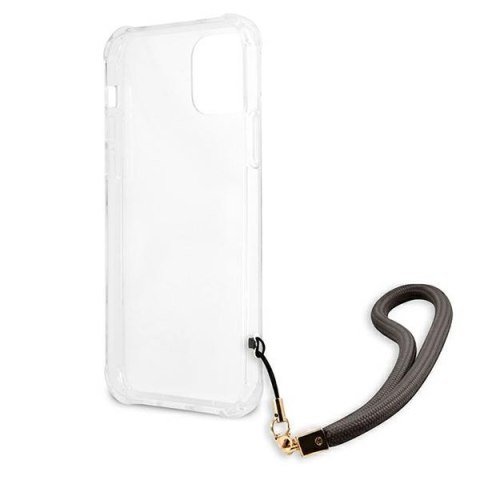 Etui na telefon iPhone 12 mini Guess Marble Collection szary hardcase