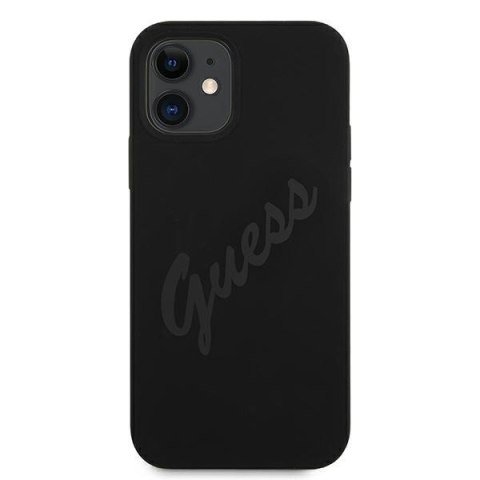 Etui na telefon iPhone 12 mini Guess GUHCP12SLSVSBK czarny hardcase