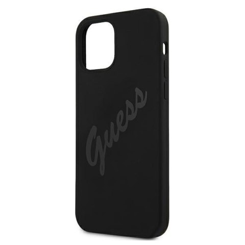 Etui na telefon iPhone 12 mini Guess GUHCP12SLSVSBK czarny hardcase