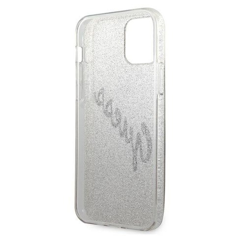 Etui na telefon iPhone 12 mini Guess złoty hardcase Glitter Gradient