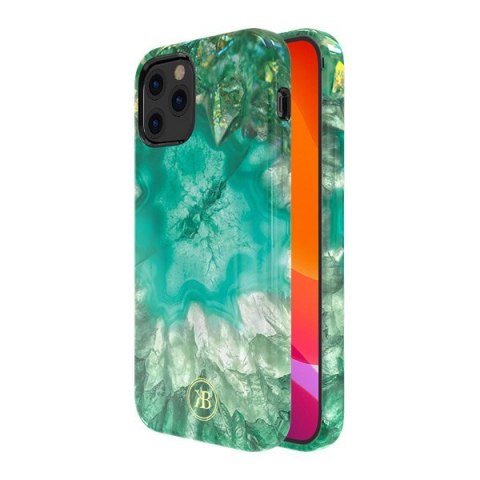 Etui na telefon iPhone 12 mini Kingxbar zielone Agate - styl i ochrona