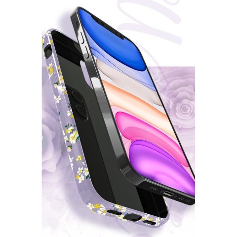 Etui iPhone 12 mini Kingxbar wielokolorowe Blossom Swarovski (Lily)