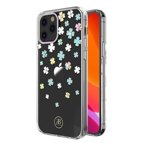 Etui iPhone 12 mini Kingxbar przezroczyste Lucky Swarovski (Clover)