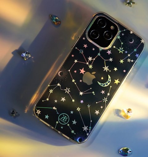 Etui na telefon iPhone 12 mini Kingxbar przezroczyste Lucky Swarovski