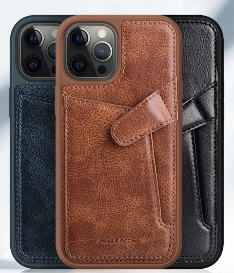 Etui iPhone 12 mini Nillkin Aoge Leather brązowy