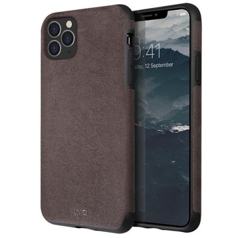 Etui na telefon iPhone 11 Pro Max UNIQ Sueve taupe - elegancka ochrona