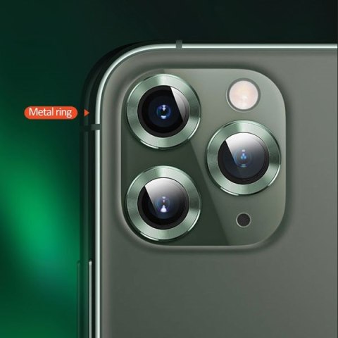 Nakładka USAMS Camera Lens Glass Apple iPhone 11 Pro Max metal ring srebrny/silver BH573JTT03