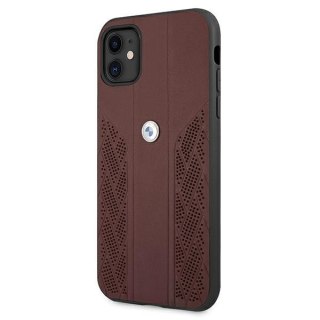 Etui BMW BMHCN61RSPPR Apple iPhone 11 czerwony/red hardcase Leather Curve Perforate