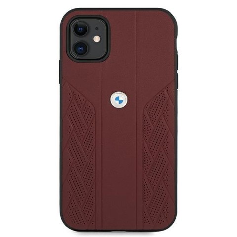 Etui BMW BMHCN61RSPPR Apple iPhone 11 czerwony/red hardcase Leather Curve Perforate