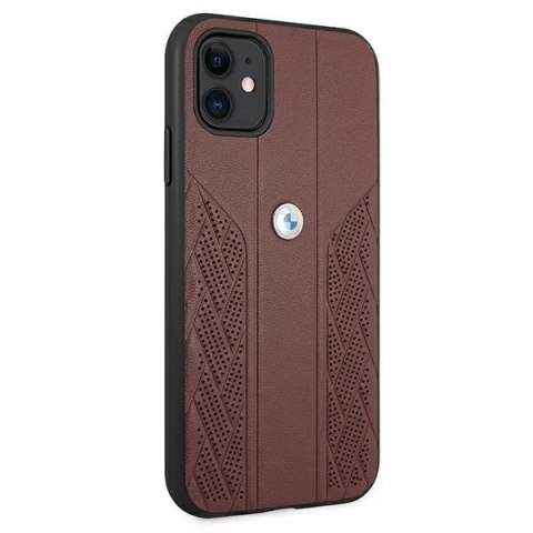 Etui BMW BMHCN61RSPPR Apple iPhone 11 czerwony/red hardcase Leather Curve Perforate