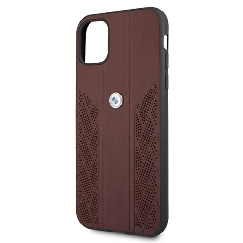 Etui BMW BMHCN61RSPPR Apple iPhone 11 czerwony/red hardcase Leather Curve Perforate