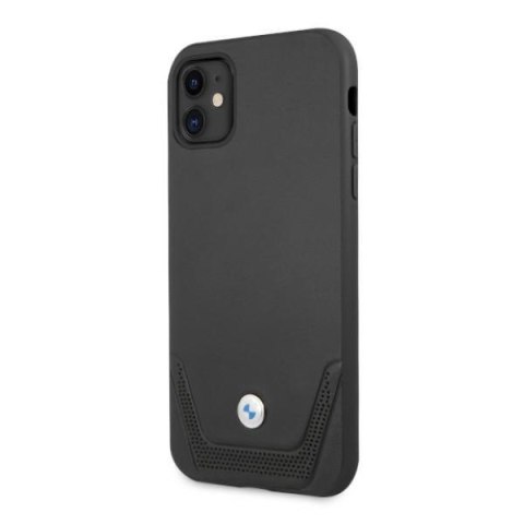 Etui na telefon iPhone 11 BMW czarne hardcase Leather Perforate