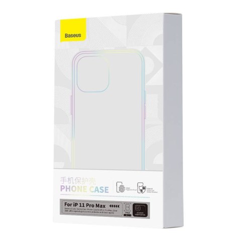 Etui iPhone 11 Pro Max Baseus Crystal Series Clear (przeźroczyste) + szkło hartowane + zestaw czyszczący