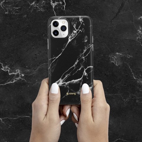 Etui iPhone 11 Pro Crong Marble Case czarny