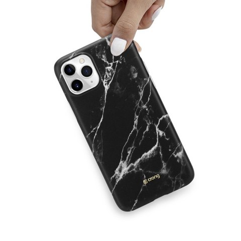 Etui iPhone 11 Pro Crong Marble Case czarny