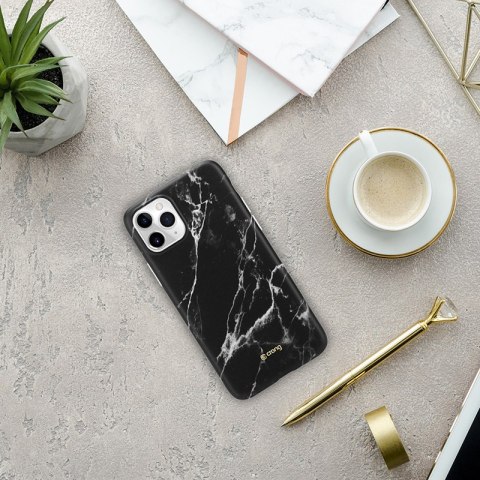 Etui iPhone 11 Pro Crong Marble Case czarny