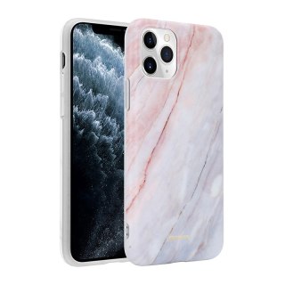 Etui na telefon iPhone 11 Pro Crong Marble Case różowy - elegancki design