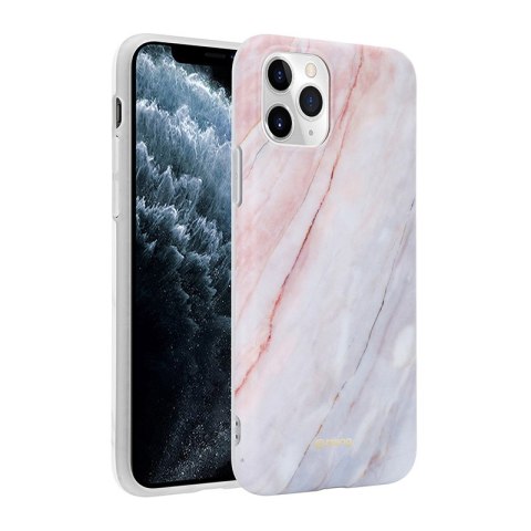 Etui iPhone 11 Pro Crong Marble Case różowy