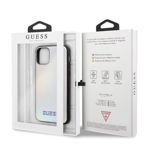 Etui na telefon iPhone 11 Pro Guess GUHCN58BLD srebrny hardcase