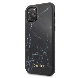 Etui na telefon iPhone 11 Pro Guess GUHCN58HYMABK czarny Marble