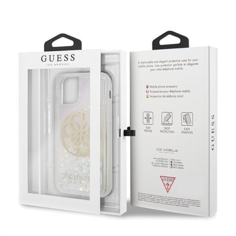 Etui na telefon iPhone 11 Pro Guess Gradient Glitter Circle Logo