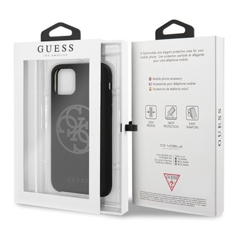 Etui na telefon iPhone 11 Pro Guess GUHCN58LS4GBK czarny silikonowy