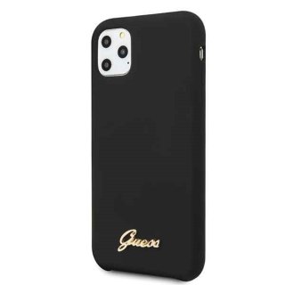 Etui na telefon iPhone 11 Pro Guess GUHCN58LSLMGBK czarny silikonowy hardcase