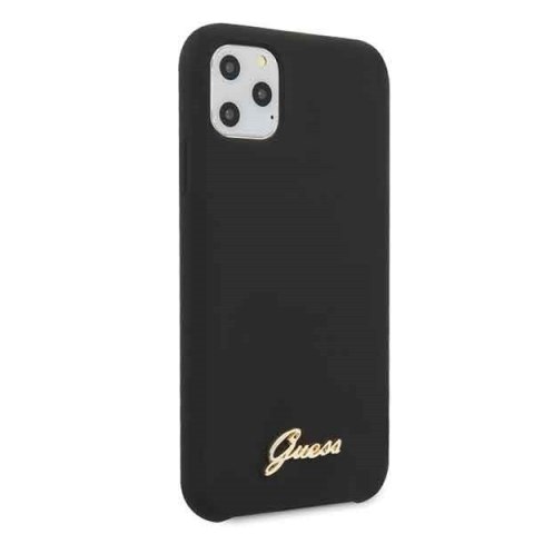 Etui na telefon iPhone 11 Pro Guess GUHCN58LSLMGBK czarny silikonowy hardcase