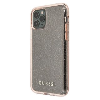 Etui na telefon iPhone 11 Pro Guess różowy hardcase Glitter