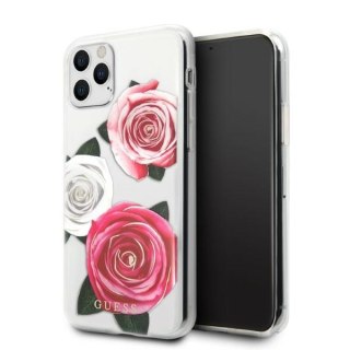 Etui na telefon iPhone 11 Pro Guess Flower Desire Różowe i Białe Róże