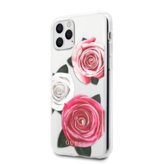 Etui na telefon iPhone 11 Pro Guess Flower Desire Różowe i Białe Róże