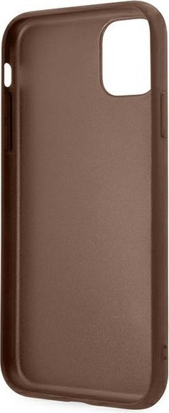 Etui Guess GUHCN61G4GFBR Apple iPhone 11 brązowy/brown hard case 4G Metal Gold Logo