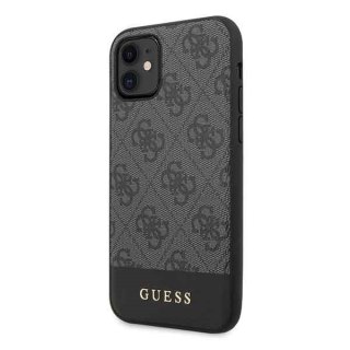 Etui na telefon iPhone 11 Guess GUHCN61G4GLGR szary hardcase 4G Stripe