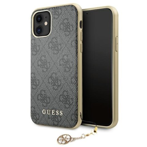 Etui na telefon iPhone 11 Guess GUHCN61GF4GGR szary hardcase 4G Charms