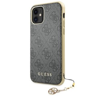 Etui na telefon iPhone 11 Guess GUHCN61GF4GGR szary hardcase 4G Charms