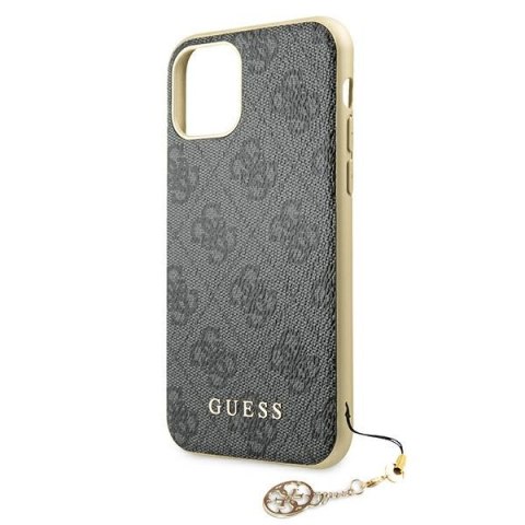 Etui na telefon iPhone 11 Guess GUHCN61GF4GGR szary hardcase 4G Charms