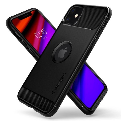 Etui na telefon iPhone 11 Spigen Rugged Armor czarne - ochrona i styl