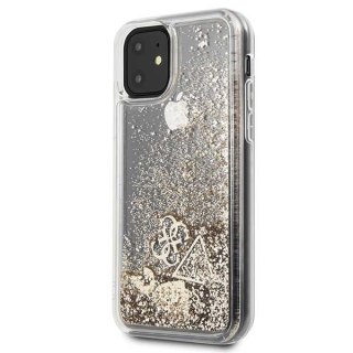 Etui na telefon iPhone 11 Guess Glitter Charms złote - styl i ochrona