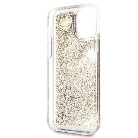 Etui iPhone 11 Guess Glitter Charms złote