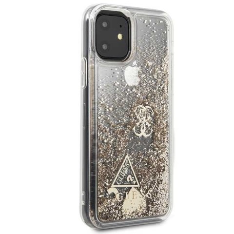 Etui iPhone 11 Guess Glitter Charms złote