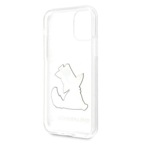 Etui na telefon iPhone 11 Karl Lagerfeld Choupette Fun przezroczyste