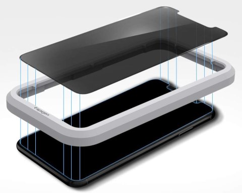 Szkło hartowane iPhone 11 Spigen GLAS.tR AlignMaster Privacy