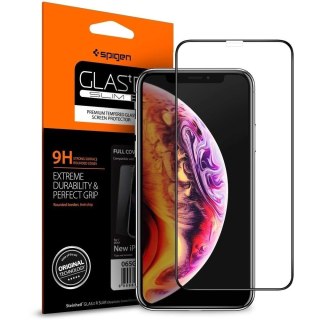 Szkło hartowane iPhone 11 Pro/iPhone XS Spigen GLAS.tR TC 3D Full Cover Case Friendly