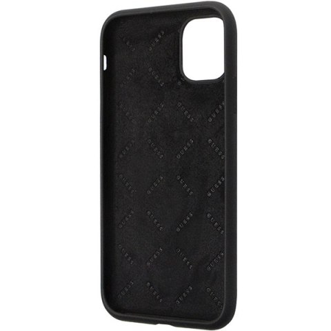 Etui na telefon iPhone 11/XR Guess GUHCN614DGPK czarny silikonowy hardcase