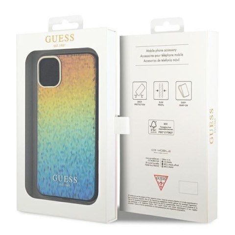 Etui iPhone XR / 11 Guess GUHCN61HDECMI hardcase IML Faceted Mirror Disco Iridescent wielokolorowy