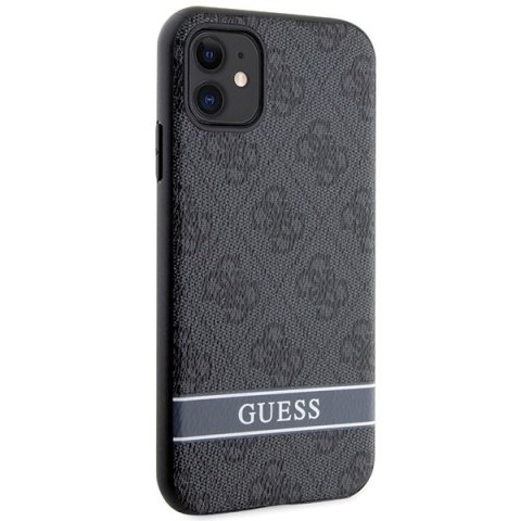 Etui Guess GUHCN61P4SNK Apple iPhone 11/XR szary/grey hardcase 4G Stripe