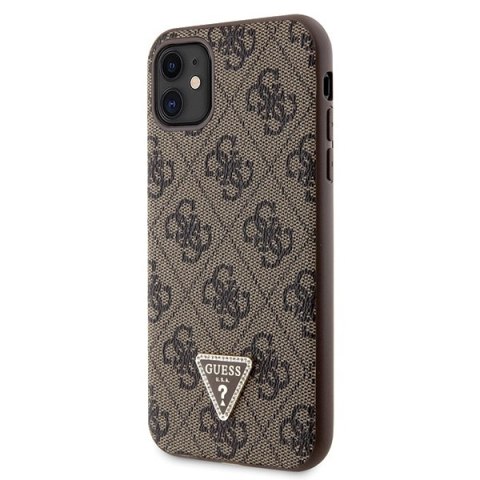 Etui iPhone 11/XR Guess GUHCN61P4TDSCPW brązowy hardcase Crossbody 4G Metal Logo