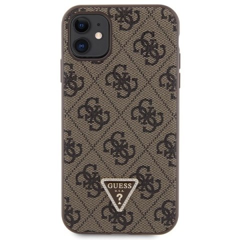 Etui iPhone 11/XR Guess GUHCN61P4TDSCPW brązowy hardcase Crossbody 4G Metal Logo