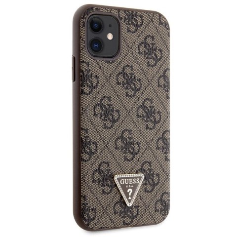 Etui iPhone 11/XR Guess GUHCN61P4TDSCPW brązowy hardcase Crossbody 4G Metal Logo